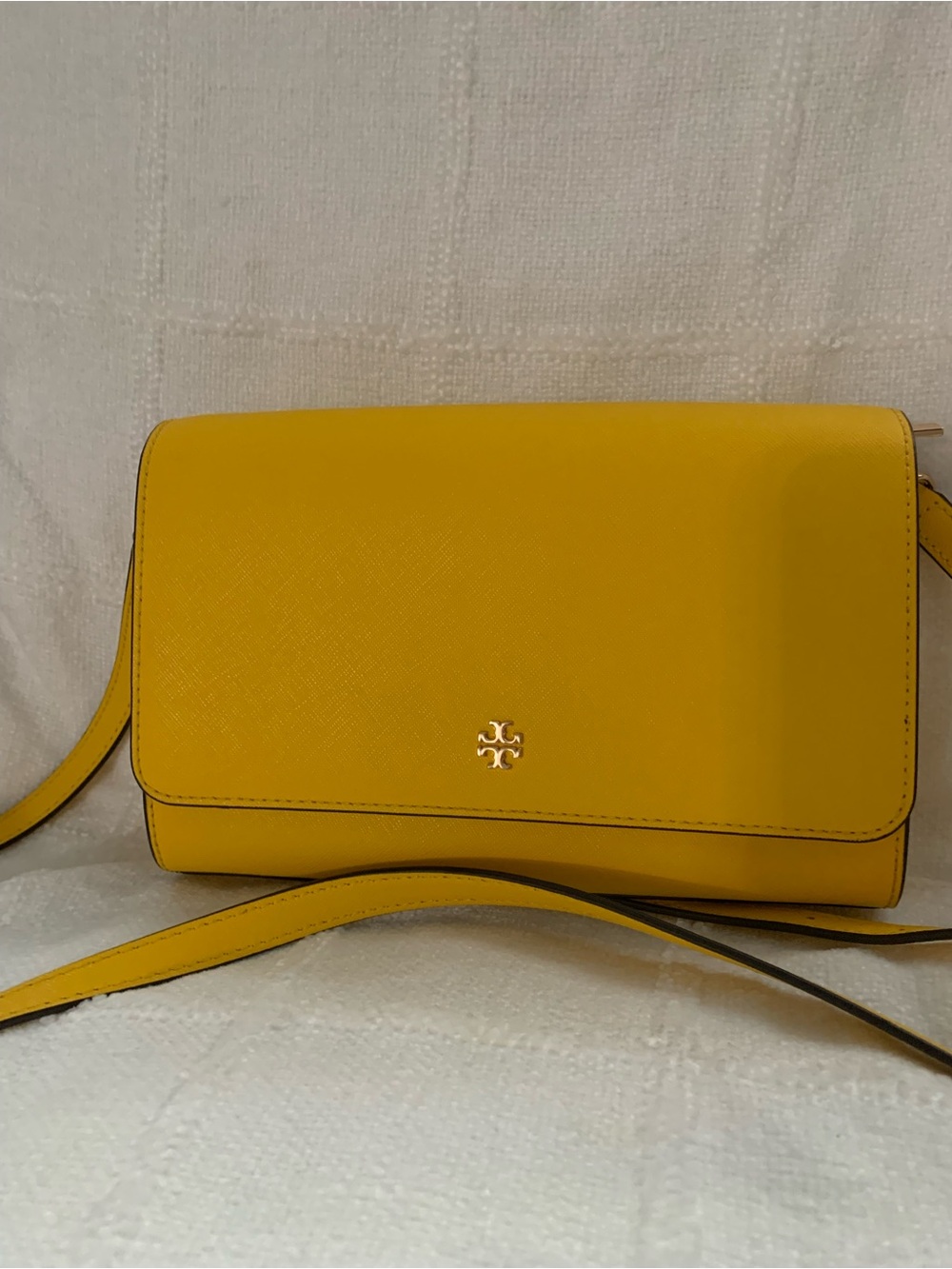 Tory Burch Bright Yellow Leather Crossbody